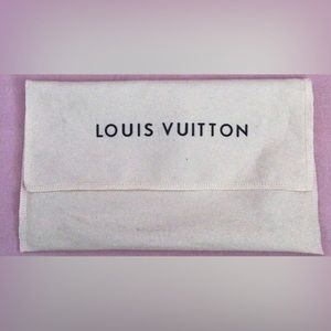 LOUIS VUITTON Folding Dust Bag Bifold Wallet Size 10”x 6”